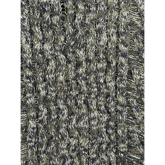 GAP Green Marled Cable Knit Cotton Sweater Classic Cozy Casual Timeless Womens M - Picture 5 of 9